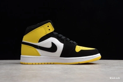 1 852542 071 YELLOW JORDAN BLACK TOE AIR WHITE 1202
